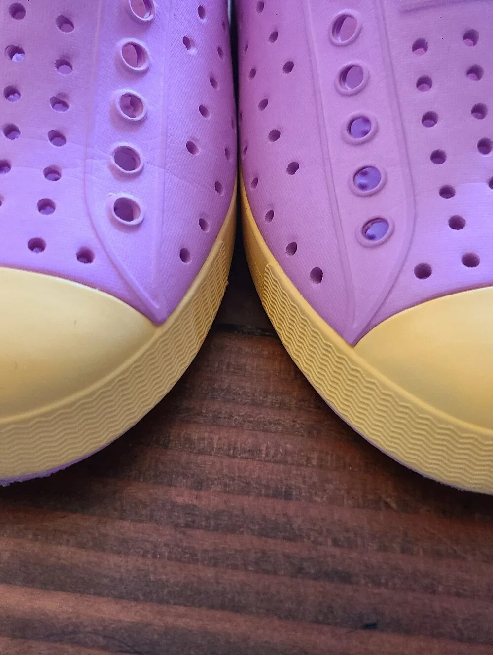 LIKE NEW Native Kids Purple & Yellow, and Pink & White Slip-On Shoes - C11